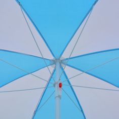 Vidaxl Plážový slnečník modro-biely 180 cm látkový