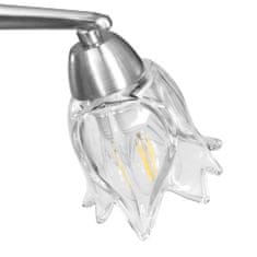 Vidaxl Stropná lampa+sklenené tienidlá na 3 žiarovky E14, tulipán