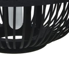 Vidaxl Závesné svietidlo čierne vŕba 40 W 30x22 cm kruhové E27