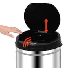 Vidaxl Automatický odpadkový kôš so senzorom 50 l, nehrdzavejúca oceľ
