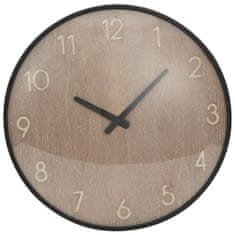 Vidaxl Nástenné hodiny, hnedé, 42 cm, MDF a kov