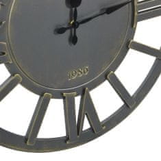 Vidaxl Nástenné hodiny, sivé, 60 cm, MDF