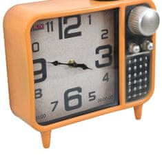 Vidaxl 321479 Table Clock Orange and Black 25x11x48 cm Iron and MDF