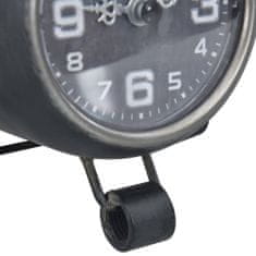 Vidaxl Nástenné hodiny v leteckom štýle, sivé, 41x8x17 cm, kov