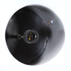 Vidaxl Industriálna závesná lampa 25 W čierna mangovník 52 cm okrúhla E27