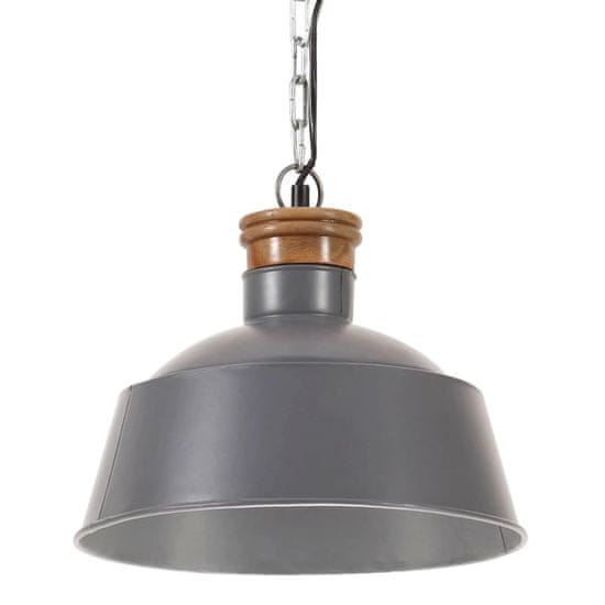 Vidaxl Industriálna závesná lampa 32 cm, sivá E27