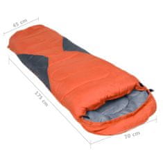 Vidaxl Ľahký detský spací vak oranžový 670 g 10°C