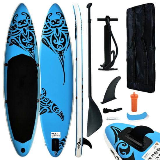 Vidaxl Nafukovací Stand Up Paddleboard 320x76x15 cm modrý