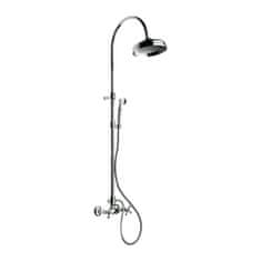 FARIS Faris Liberty - sprchová batéria nástenná, rozteč 150mm, pevná sprcha + ručná sprcha – komplet, bronz 027+AC270.18