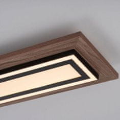 PAUL NEUHAUS PAUL NEUHAUS LED stropné svietidlo, imitácia dreva, stmievateľné, diaľkový ovládač, CCT 2700-5000K