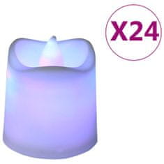 Vidaxl Elektrické čajové sviečky bez plameňa LED 24 ks farebné