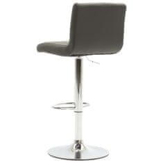 Vidaxl Barové stoličky 2 ks, sivé, umelá koža