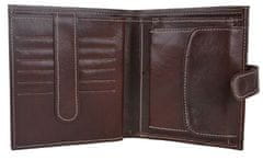 VegaLM Exkluzívna kožená peňaženka v tmavo hnedej farbe
