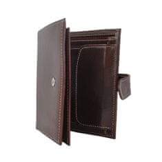 VegaLM Exkluzívna kožená peňaženka v tmavo hnedej farbe