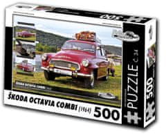 RETRO-AUTA© Puzzle č. 34 Škoda Octavia Combi (1964) 500 dielikov