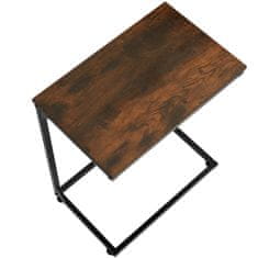 tectake Odkladací stolík Cardiff 55,5x35x67cm - Industrial tmavé drevo