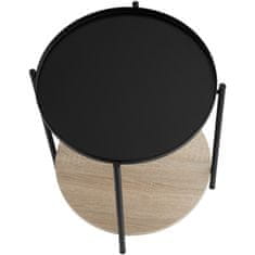tectake Odkladací stolík Sunderland 45,5x54,5cm - Industrial svetlé drevo, dub Sonoma