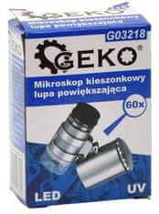 GEKO Lupa, vreckový mikroskop, GEKO
