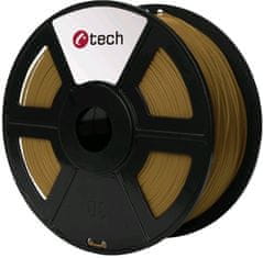 C-Tech tisková struna (filament), PLA, 1,75mm, 1kg (3DF-PLA1.75-BR), hnedá