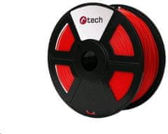 C-Tech tisková struna (filament), PLA, 1,75mm, 1kg, fluoresanční červená (3DF-PLA1.75-FR)