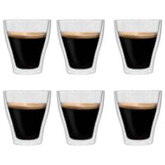Vidaxl Dvojstenné termo poháre na kávu 6 ks 280 ml
