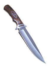Turistický nôž 32 cm s drevenou rukoväťou a puzdrom T-942