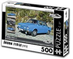 RETRO-AUTA© Puzzle č. 37 Škoda 110 LS (1975) 500 dielikov
