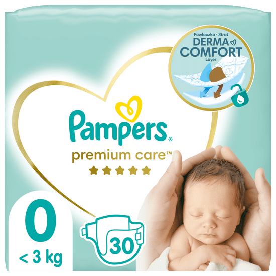 Pampers Plienky Premium Care 0 Newborn (do 3 kg) 30 ks