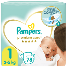 Pampers Plienky Premium Care 1 Newborn (2-5 kg) 78 ks