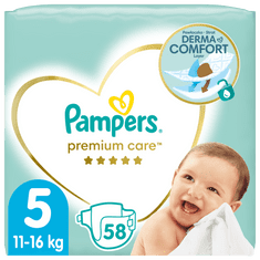 Pampers Plienky Premium Care 5 Junior (11-16 kg) 58 ks
