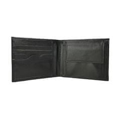 VegaLM Elegantná kožená peňaženka z pravej kože v čiernej farbe