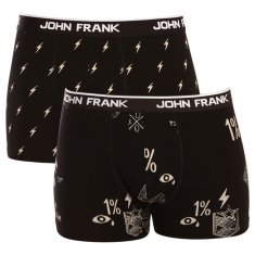 John Frank 2PACK pánske boxerky čierne (JF2BMC08) - veľkosť M
