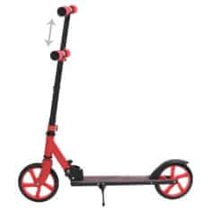 Vidaxl 2-kolesová detská kolobežka s nastaviteľnými riadidlami červená