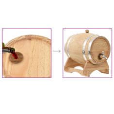 Vidaxl Sud na víno s kohútikom z borovicového dreva 6 l