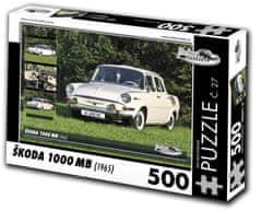 RETRO-AUTA© Puzzle č. 27 Škoda 1000 MB (1965) 500 dielikov