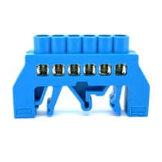 Tracon Electric Mostík N modrý 6P 10,5x35x5mm / L1=49mm 2 ks
