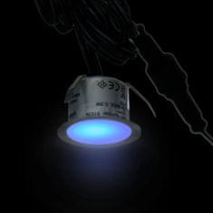 Vidaxl Podlahové LED svietidlá 10 ks modré