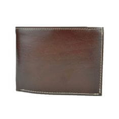 VegaLM Elegantná peňaženka z pravej kože v tmavo hnedej farbe