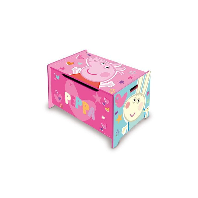 Arditex Detský drevený nábytok 2v1 PEPPA PIG Lavica / Box na hračky, PP13985