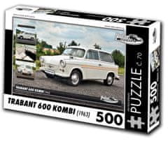 RETRO-AUTA© Puzzle č. 70 Trabant 600 KOMBI (1963) 500 dielikov