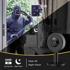bezpečnostní kamera s 2K rozlišením (INDOOR1), čierna