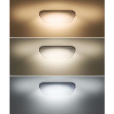 Solight Solight LED stropné svetlo Plain, 3CCT, 24W, 1920lm, 3000K, 4000K, 6000K, štvorcové, 38cm WO791