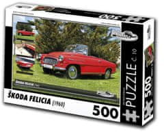 RETRO-AUTA© Puzzle č. 10 Škoda Felicia (1960) 500 dielikov