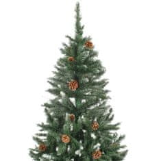 Vidaxl Umelý vianočný stromček LED a borovicové šišky 210 cm
