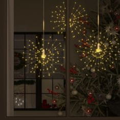 Vidaxl Vonkajší vianočný LED ohňostroj 10ks, teplá biela 20cm, 1400LED