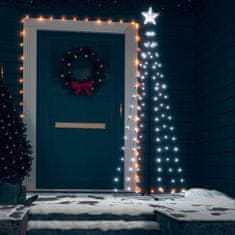 Vidaxl Vianočný stromček kužeľ studené biele svetlo 100 LED 70x180 cm