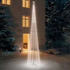 Vidaxl Vianočný stromček kužeľ 752 LED studené biele svetlo 160x500cm