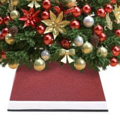 Vidaxl Spodný kryt na vianočný stromček červeno-biely 48x48x25 cm