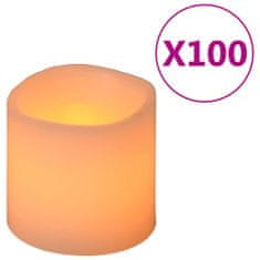 Vidaxl Elektrické LED sviečky 100 ks, teplá biela