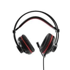 MediaRange Gaming Series drôtový 5.1 surround sound hráčsky-headset s ovládaním hlasitosti a červeným podsvietením; MRGS300